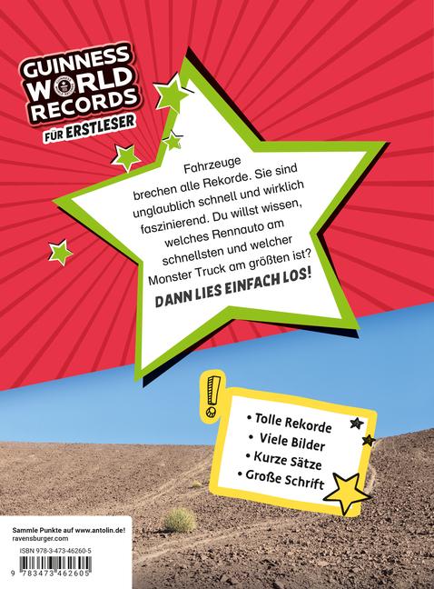 Produktbild Ravensburger Guinness World Records für Erstleser - Fahrzeuge (Deutsch, 2023)
