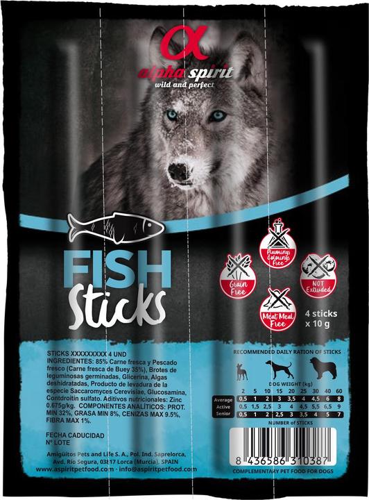 Produktbild Alpha Spirit Fisch Hünchen Ristra Sticks (Adult, 1 Stk., 40 g)