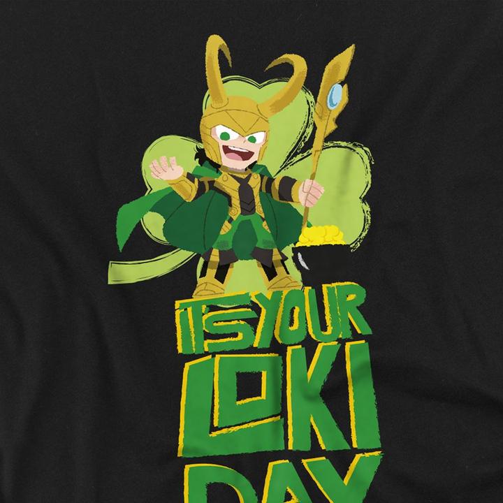Actual product image Loki Unisex Adult Day St Patricks Day T-Shirt (L)