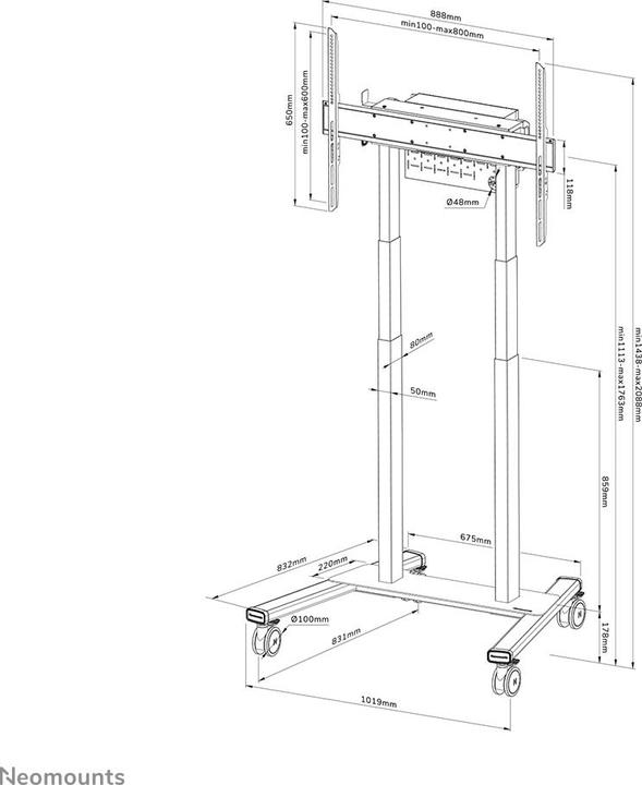 Actual product image Neomounts FL55-875WH1 (Universal, 100", 110 kg)