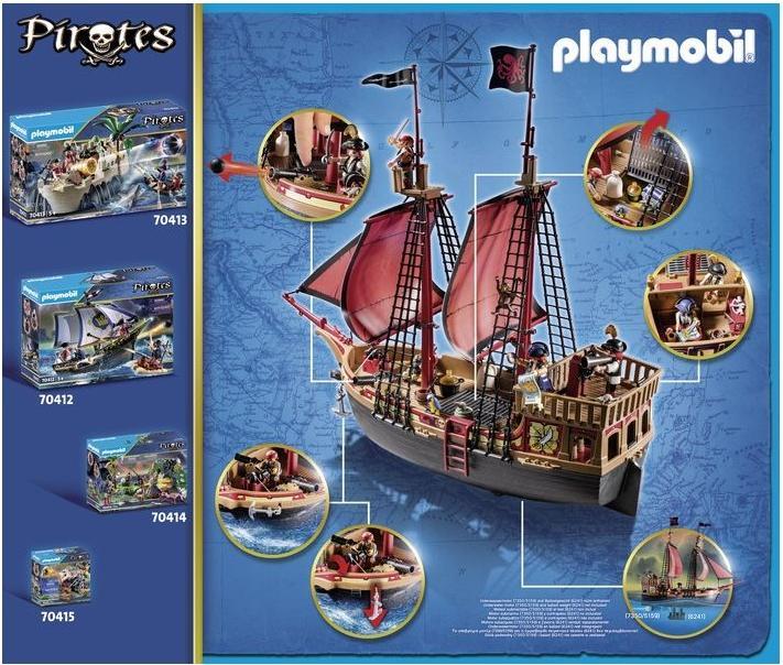 Produktbild Playmobil Totenkopf-Kampfschiff (70411, Playmobil Pirates)