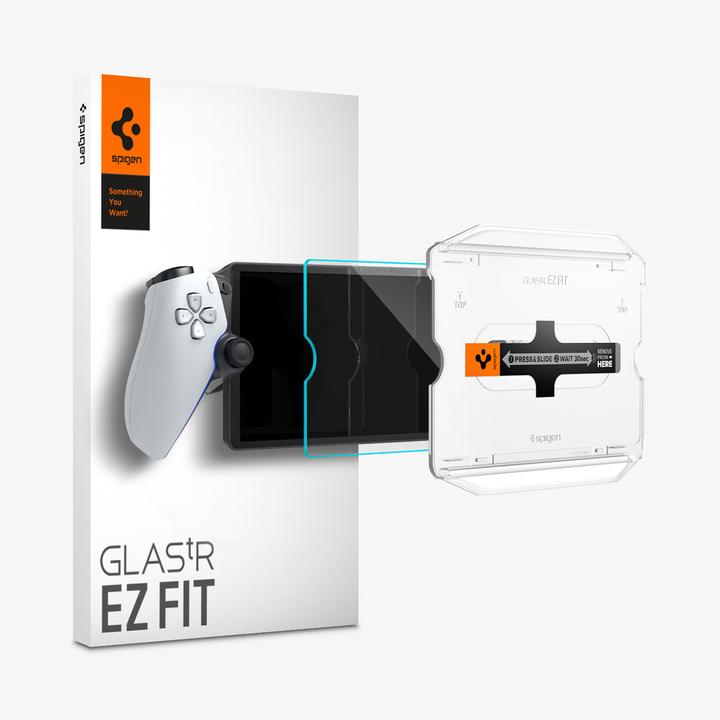 Actual product image Spigen GLAS.tR EZ Fit Playstation Portal Screen Protector