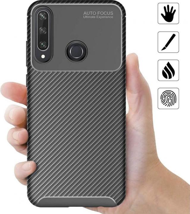 Produktbild Screenguard Huawei Y6p Hülle Carbon Design TPU Case (Huawei Y6p)