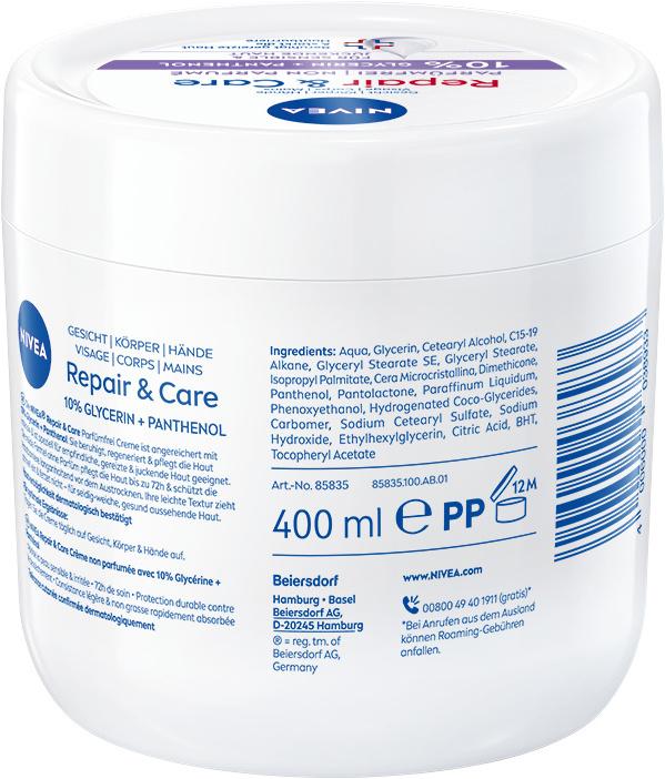 Produktbild NIVEA Repair & Care Sensitive Repair (Körpermilch, 400 ml)
