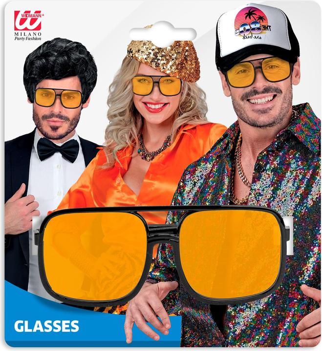 Image du produit Widmann 90er Jahre Hip Hop Brille Mit Orangenen Gläsern