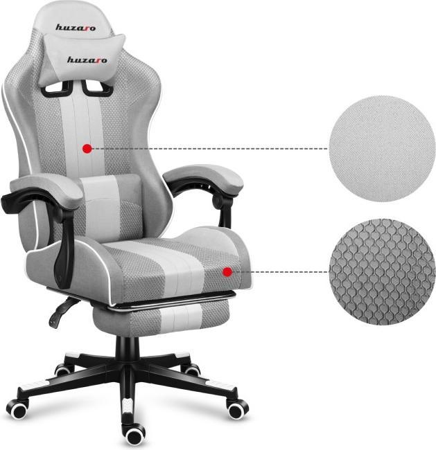 Productafbeelding Huzaro FORCE 4.7 WHITE MESH Gaming Stoel