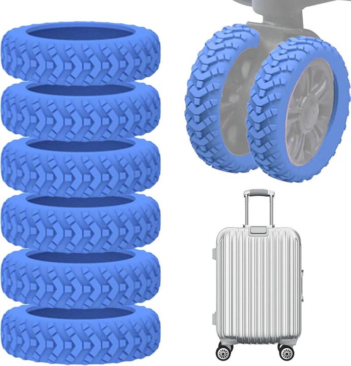 Produktbild Swissdetector Kofferreifenhülle - Leise - 8 Stück - Blau (Schutzhülle)