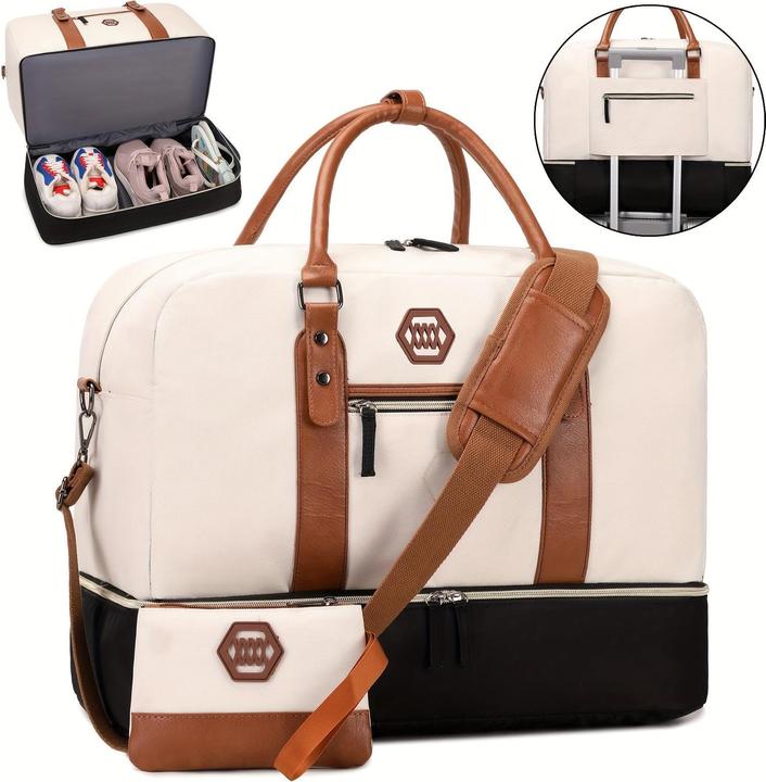 Produktbild Only-Bags.Store Reisetasche mit Schuhfach, sportliche Wochenendtasche, Über-Nacht-Tasche mit Nassfach