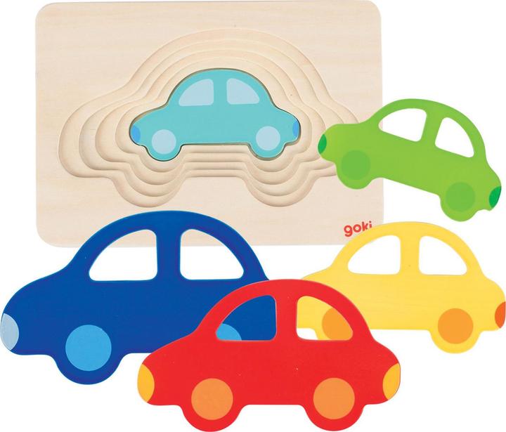 Actual product image Goki Car puzzle "layers" 5 layers (5 pieces)