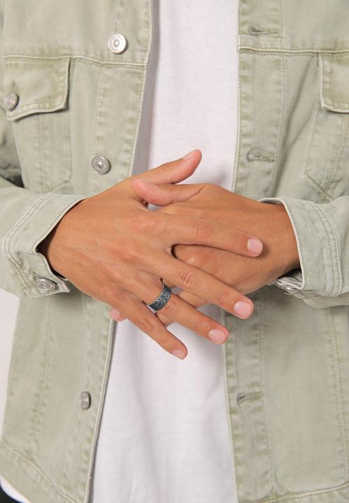 Produktbild Kuzzoi Ring Herren Bandring Organic Struktur 925 Silber (62, 925 Silber)