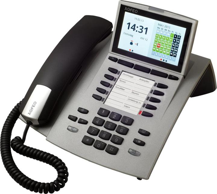 Produktbild Agfeo ST 45 IP silber Anschluss über LAN an ein AS System mit FW grösser gleich 9.2 und ES System...