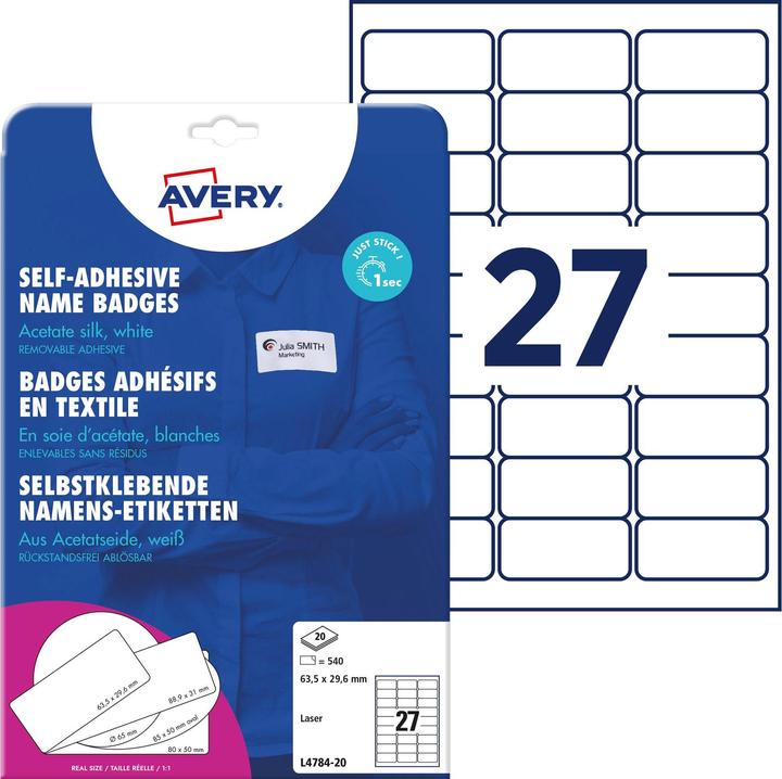 Avery Étiquettes de nom