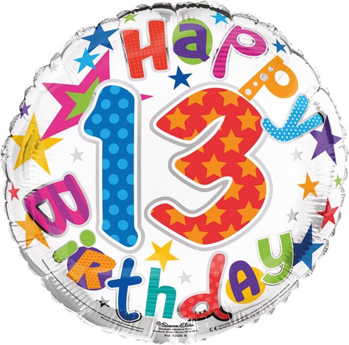 Produktbild Simon Elvin Geburtstags Ballon Zum 13.Geburtstag