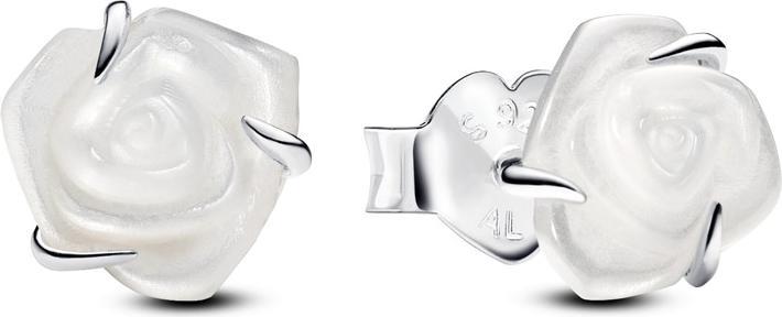 Produktbild Pandora Ohrstecker Weisse Rose (Sterlingsilber, künstliches Perlmutt, Bioresin)
