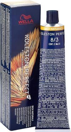 Actual product image Wella Koleston Perfect Me+ Rich Naturals (8/3 light blonde natural-gold)