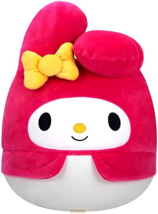 Actual product image Jazwares Squishmallows plush figure Sanrio Core My Melody Yellow Bow and Pink Suit 25 cm (25 cm)
