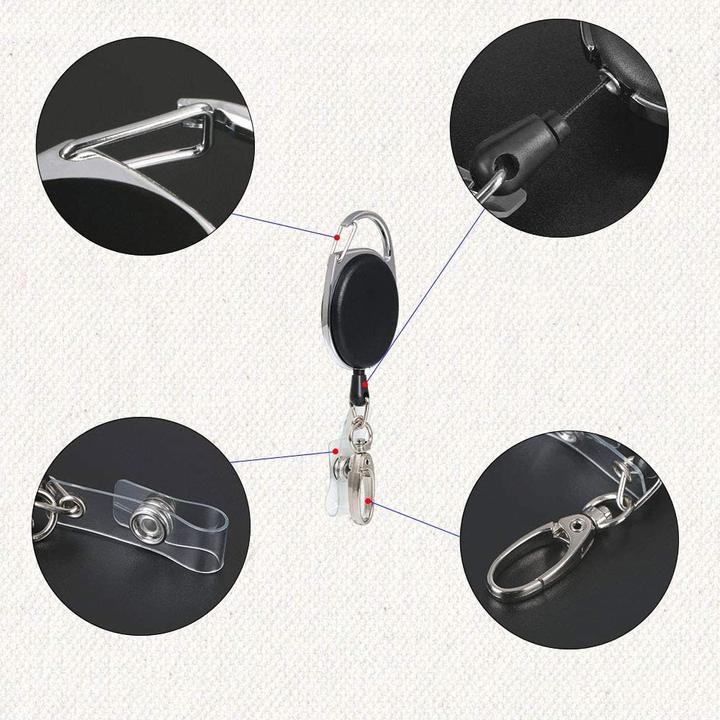 Immagine prodotto Werkstein Anti-Lost Key-Bak Schlüsselanhänger mit Gürtelclip + Kartenhalter 3er Set
