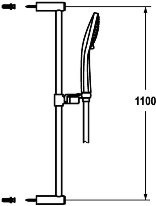 Produktbild KWC Duschgleitstangen-Set FIT 1100 mm (1 Strahlarten)