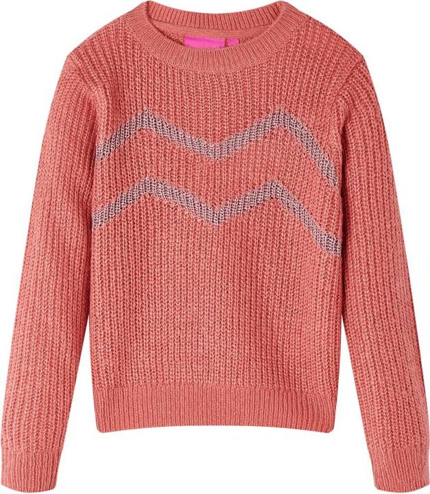 Image du produit VidaXL Pullover enfant tricoté Rose moyen 104,Matériau : 67 (104)