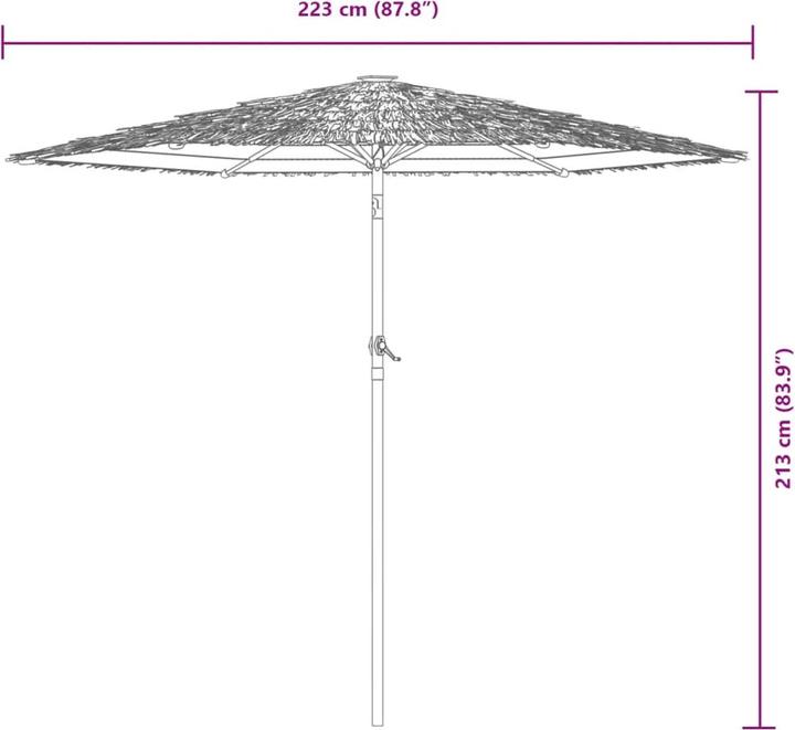 Actual product image VidaXL Parasol with mast (2.23 m)