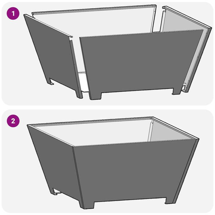 Actual product image VidaXL Fire pit square black 80x80x40 cm steel (80 cm)