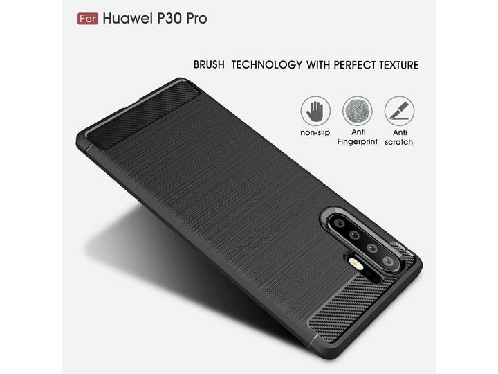Actual product image Screenguard Huawei P30 Pro Cover Carbon Brushed Soft TPU (Huawei P30 Pro)