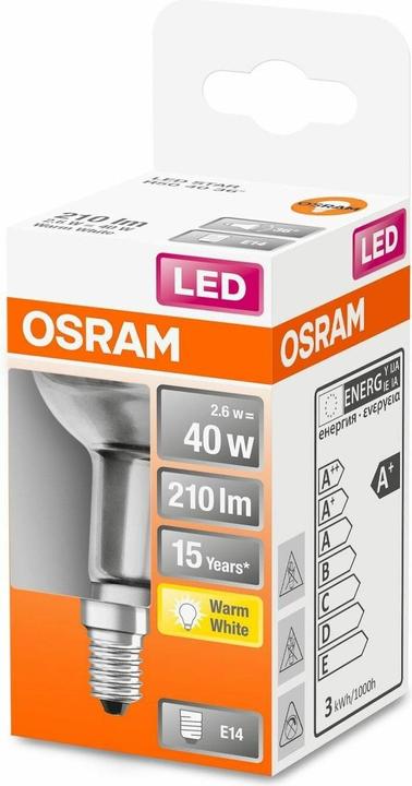 Image du produit Osram Star R50 (E14, 2.60 W, 210 lm, 1 x, F)