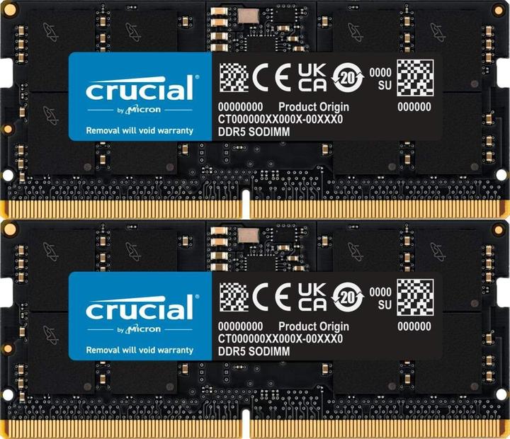Productafbeelding Crucial Laptop Memory (2 x 16GB, 5600 MHz, DDR5 RAM, SO-DIMM)