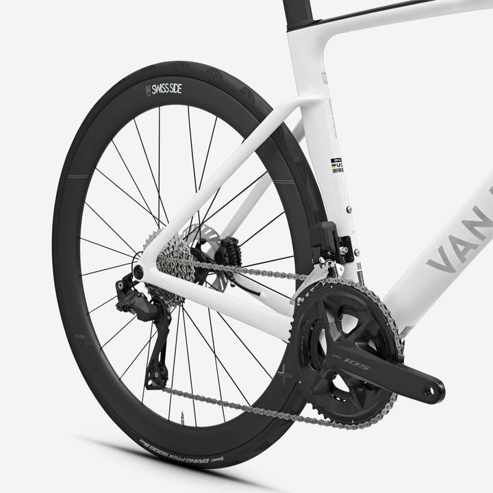 Actual product image Van rysel Road bike 12 speed Powermeter RCR Pro Shimano 105 DI2 white