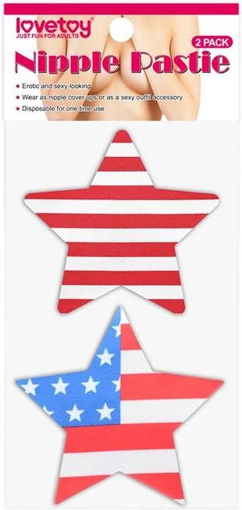 Actual product image Lovetoy Nipple Sticker "Stars and Stripes