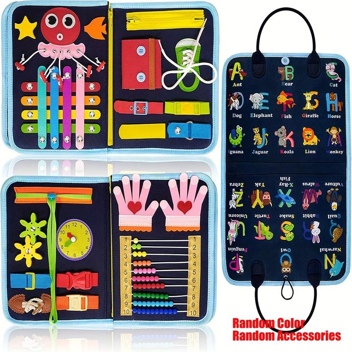 Activity Board Sensory Busy Board: Educational learning activities, development of fine motor skills, suitable for