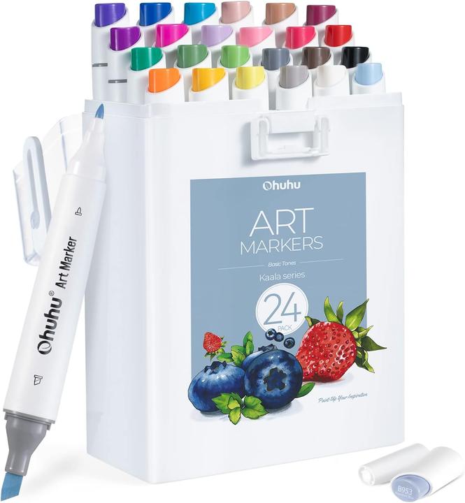 Image du produit Ohuhu Marqueurs d'art Kaala (Multicolore, 6 mm, 24 x)