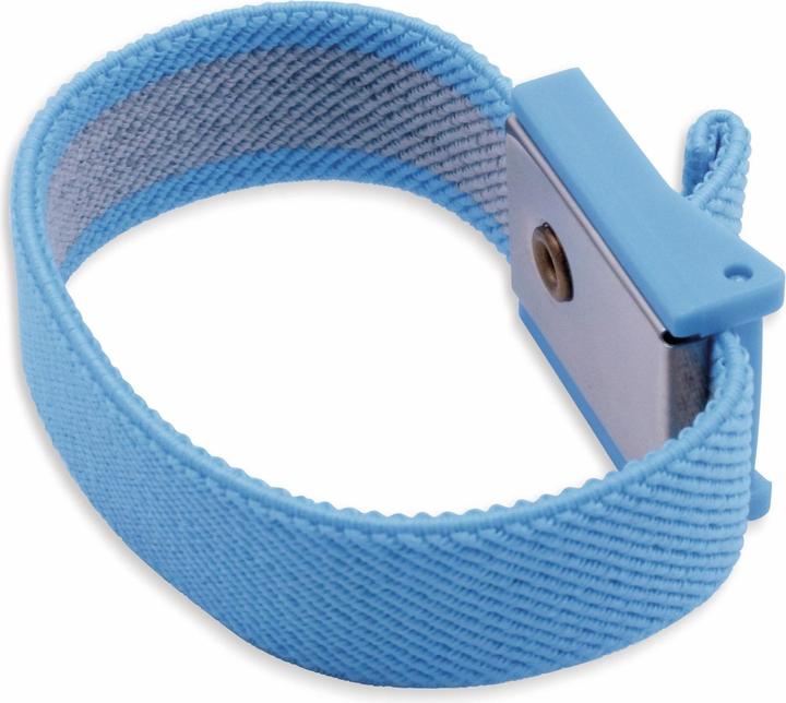 Actual product image Quadrios ESD Wrist Strap Blue Push Button 10 mm