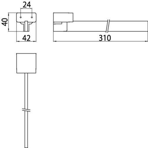 Immagine prodotto Emco loft Portasciugamani, 1 braccio, rigido, 310 mm, cromato
