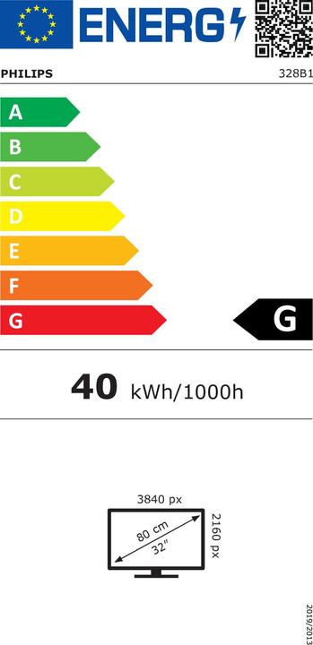 Label énergétique Philips 328B1/00 (3840 x 2160 pixels, 31.50")