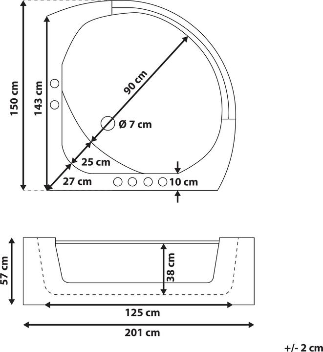 Image du produit Beliani Mangle (350 l, 150 cm)