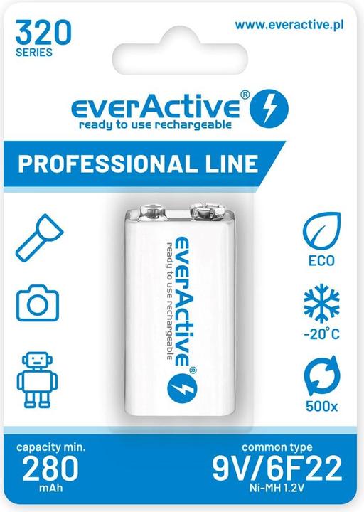Everactive Linea professionale (1 pz., 9V Block, 320 mAh)