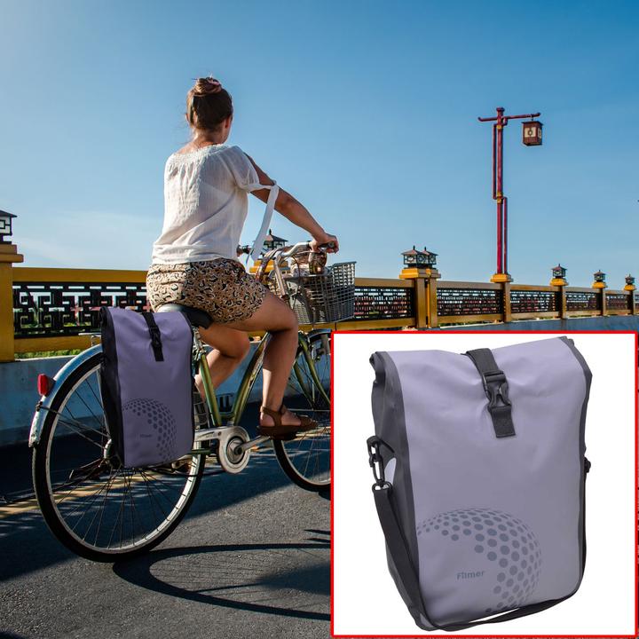 Actual product image Filmer Bike bag for the pannier rack (16 l, Luggage carrier bag)