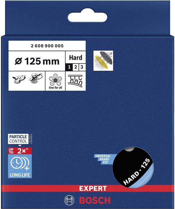 Actual product image Bosch Professional Zubehör EXPERT Multihole (EXPERT Multihole) Universal backing pad, 125 mm, hard (Hard)