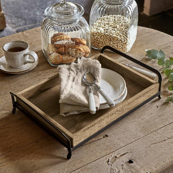 Image du produit Loberon Plateau Troyes brun/noir