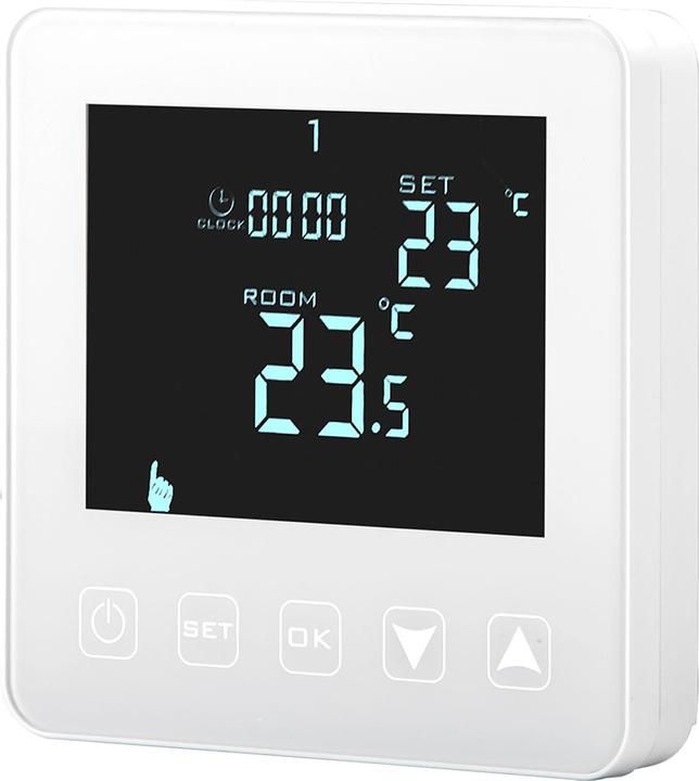 Produktbild Casativo Wand Thermostat für Fussbodenheizung, Touch-Tasten, LCD-Display, programmierbar, 4er-Set