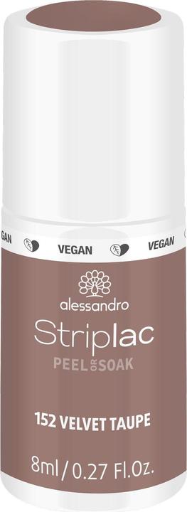 Actual product image Alessandro Striplac Peel or Soak - Velvet Taupe (152 Velvet Taupe, Colour paint)