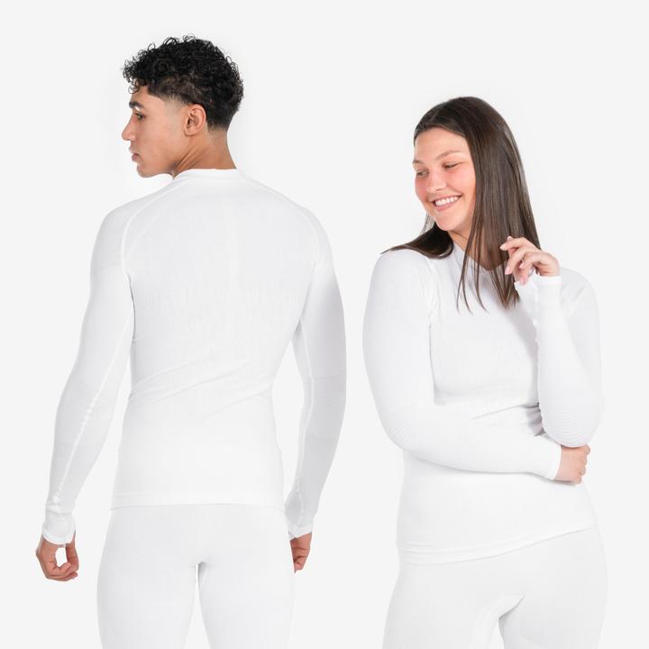 Actual product image Kipsta Women's/men's long-sleeved functional shirt - Keepdry white (L)
