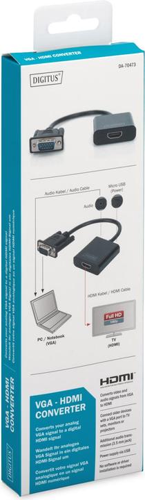 Produktbild Digitus VGA zu (Micro USB, VGA, HDMI, 4.50 cm)