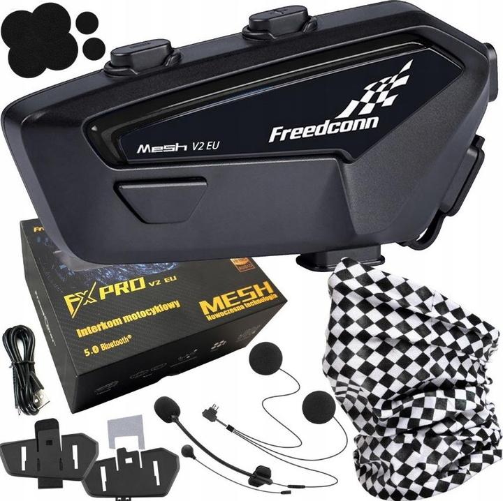 Actual product image FreedConn Interkom motocyklowy FreenConn FX Pro V2 EU MESH (Set of 1)