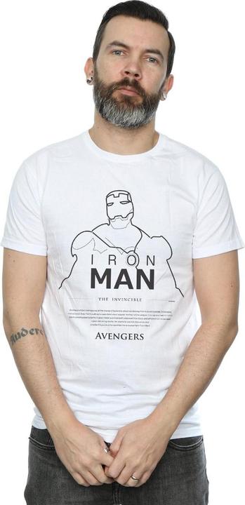 Actual product image Mens Iron Man Single Line T-Shirt (3XL)