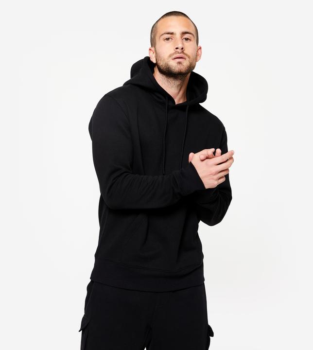 Domyos Hoodie Herren warm Baumwollgewebe - schwarz