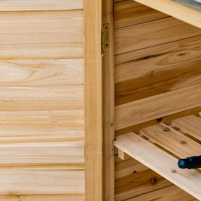 Produktbild Swisshandel24 Gartenschrank Pflanztisch mit Unterschrank Holz, 2 Einlegeböden, 83 x 40 x 92 cm