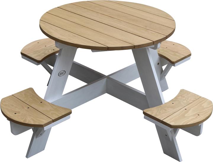 Produktbild Axi UFO Picknicktisch Rund Braun/Weiss
