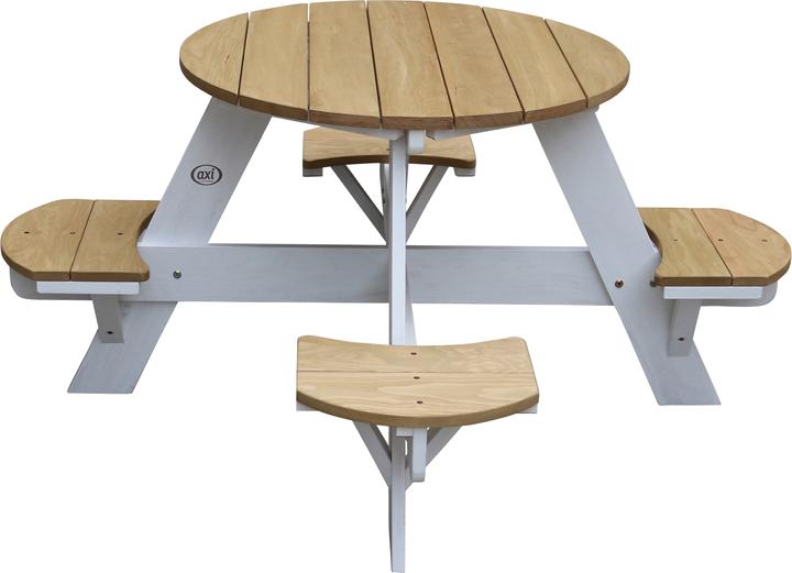 Produktbild Axi UFO Picknicktisch Rund Braun/Weiss